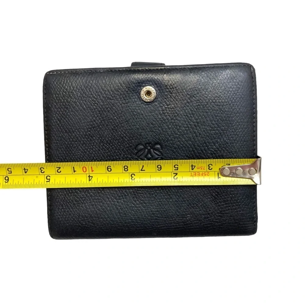 Loewe black blue leather wallet unisex